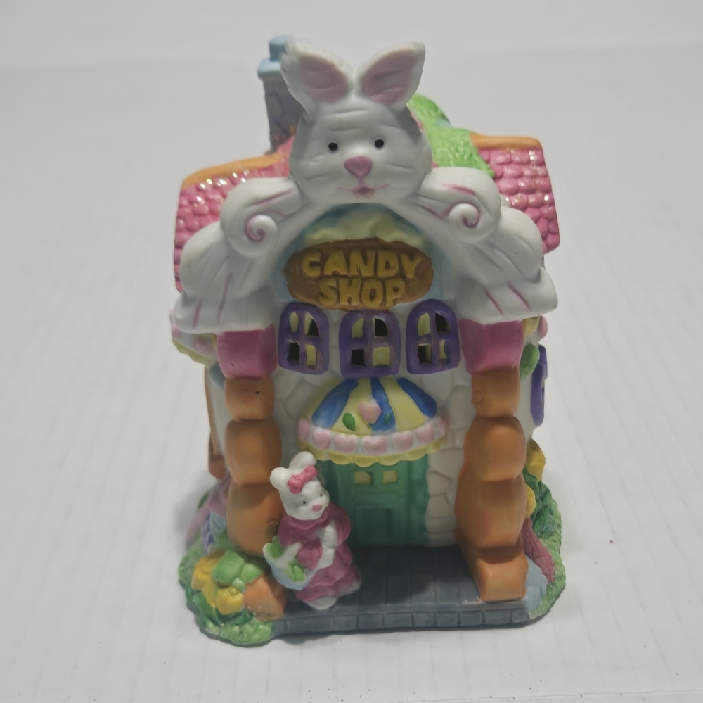 Easter Village Hoppy Hollow Candy Shop Ceramic House
